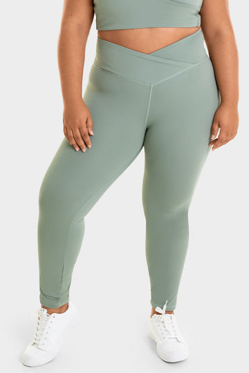 Bacon Active Long Legging V-Waist Leggings // Green